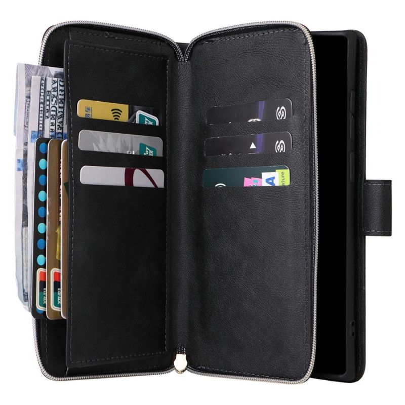 Housse Samsung Galaxy S25 Ultra 5G Pochette Zippée et Lnaière