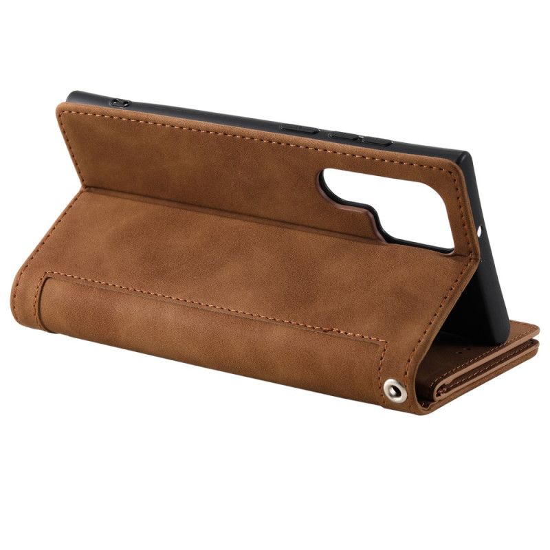 Housse Samsung Galaxy S25 Ultra 5G Portefeuille à Fermeture Éclair