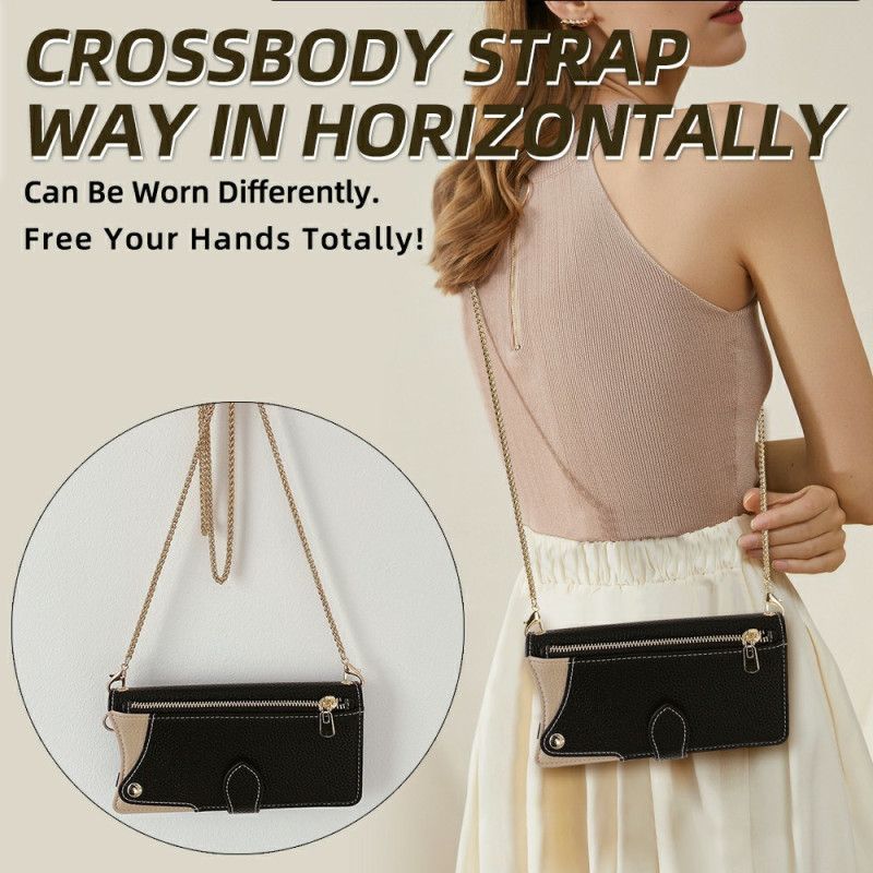 Housse Samsung Galaxy S25 Ultra 5G Portefeuille et Chaîne