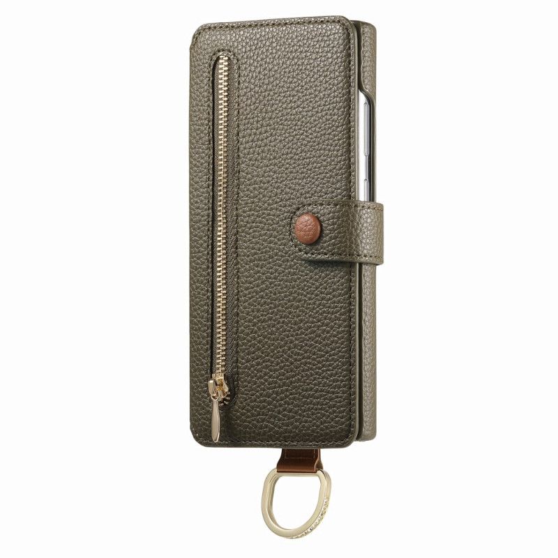 Housse Samsung Galaxy S25 Ultra 5G Portefeuille Protection RFID avec Pochette et Anneau