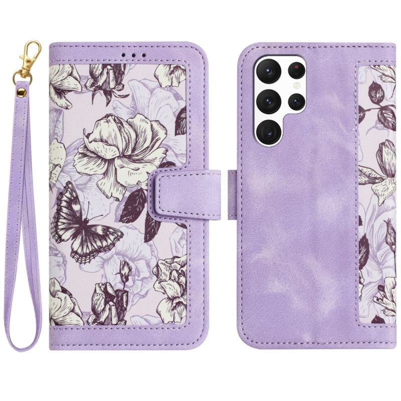 Housse Samsung Galaxy S25 Ultra Portefeuille Floral