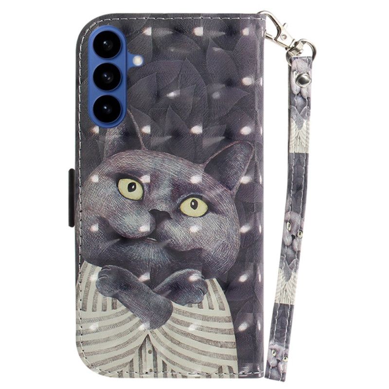 Housse Samsung Galaxy S26 Chat Gris à Lanière