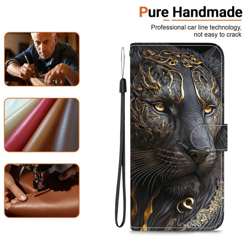 Housse Samsung Galaxy S26 Lion Doré et Noir