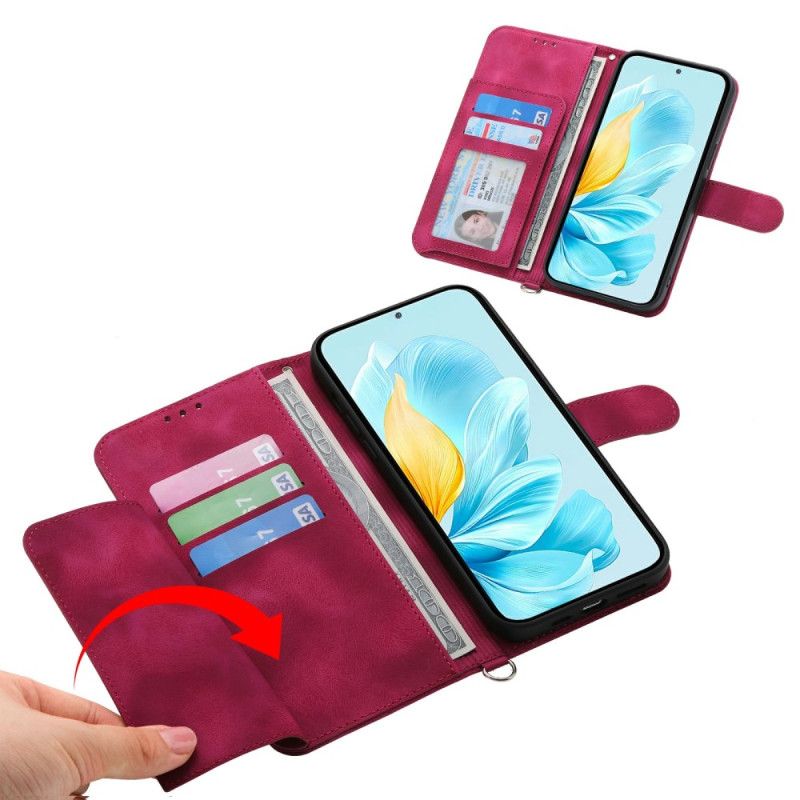 Housse Samsung Galaxy S26 Motif Floral Effet Daim avec Sangles