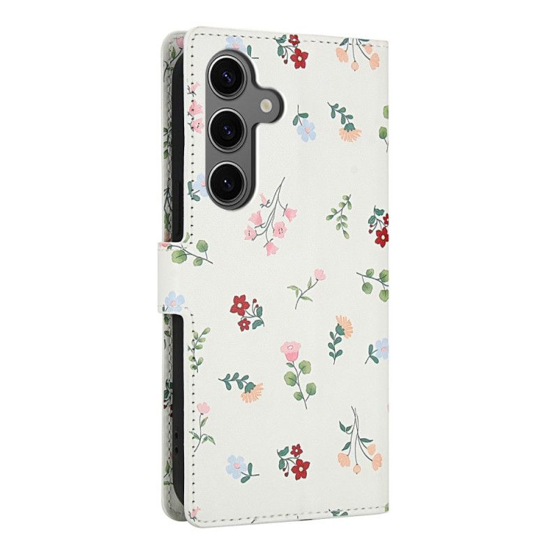 Housse Samsung Galaxy S26 Plus Fleurettes à Lanière