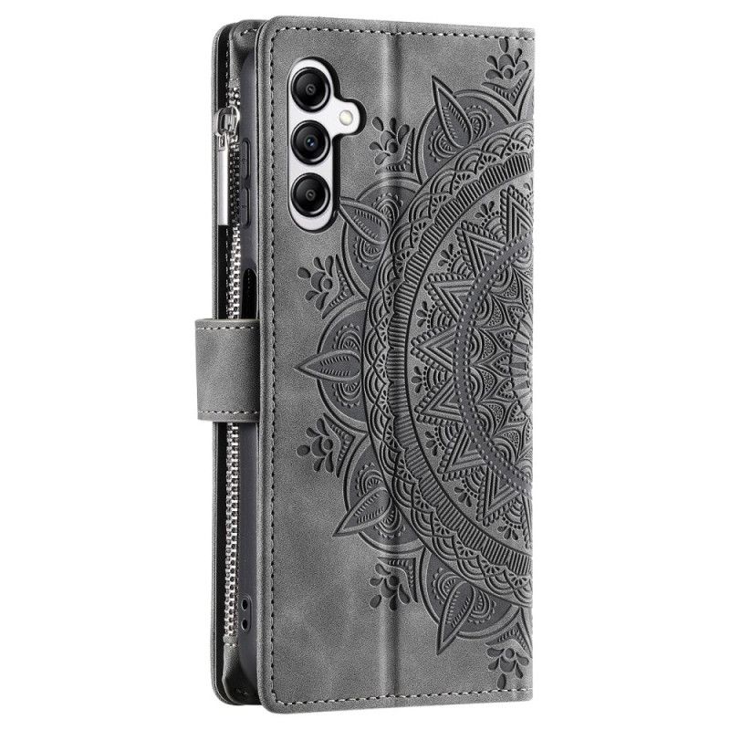 Housse Samsung Galaxy S26 Plus Portefeuille Effet Daim Mandala