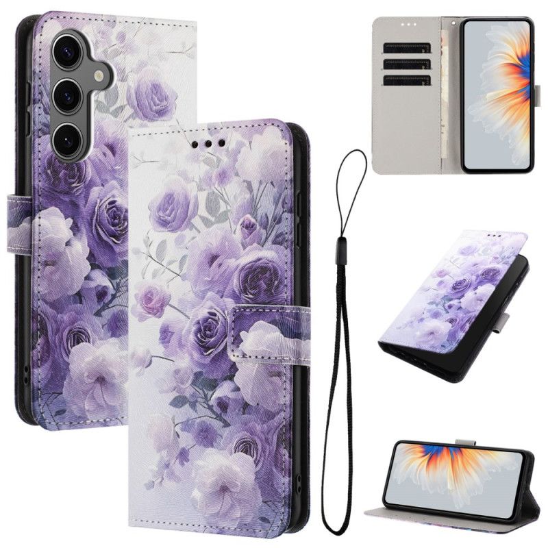Housse Samsung Galaxy S26 Plus Roses Violettes