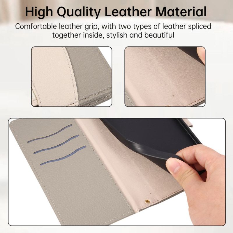 Housse Samsung Galaxy S26 Portefeuille Bicolore à Fermeture Éclair