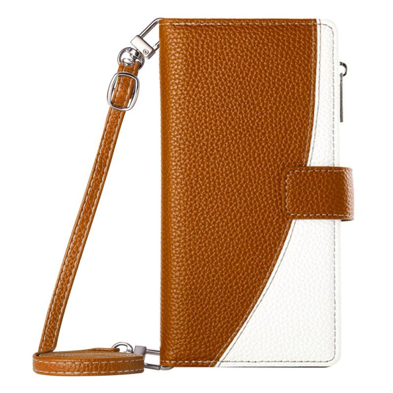 Housse Samsung Galaxy S26 Portefeuille Bicolore avec Sangles