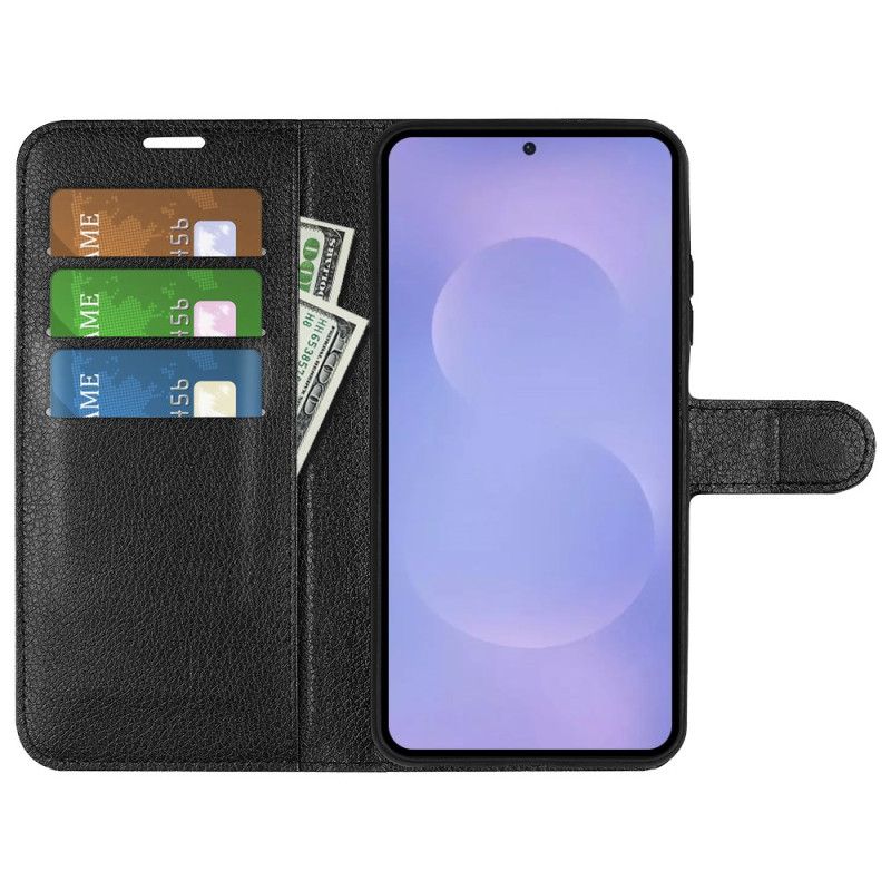 Housse Samsung Galaxy S26 Simili Cuir Litchi