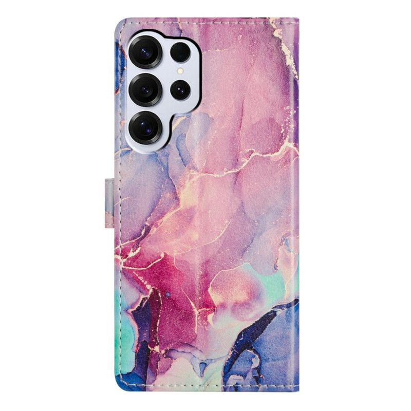 Housse Samsung Galaxy S26 Ultra Marbre Vert et Rose