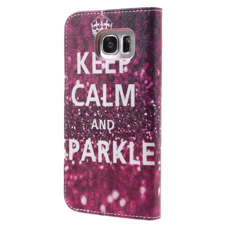 Housse Samsung Galaxy S7 Edge Keep Calm And Sparkle