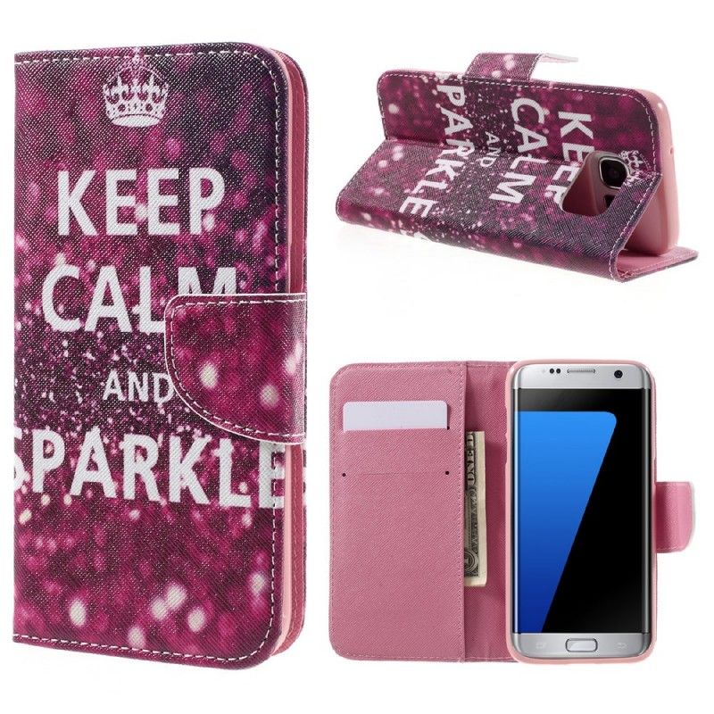 Housse Samsung Galaxy S7 Edge Keep Calm And Sparkle