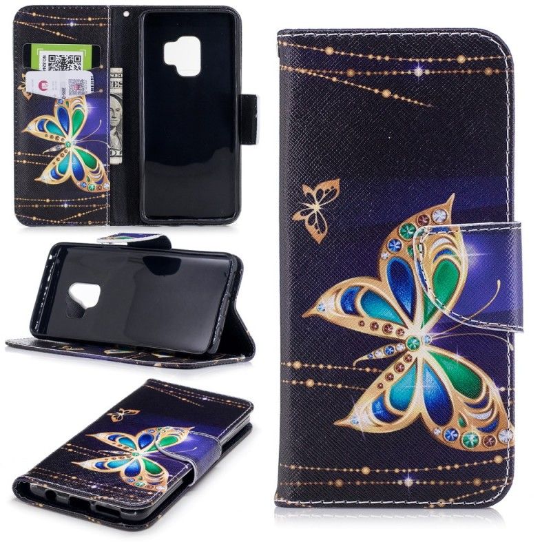 Étui Housse Samsung Galaxy S9 Papillon Magique