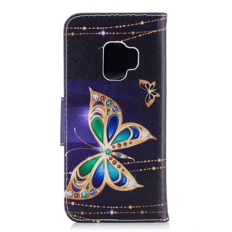 Étui Housse Samsung Galaxy S9 Papillon Magique