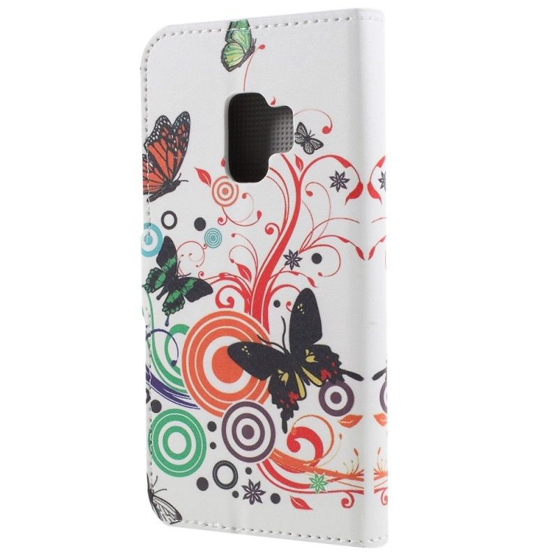 Housse Samsung Galaxy S9 Papillons Et Fleurs