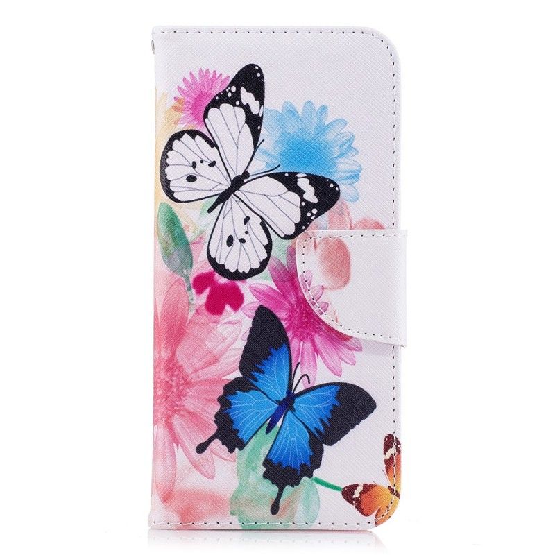 Housse Samsung Galaxy S9 Papillons Et Fleurs Peints