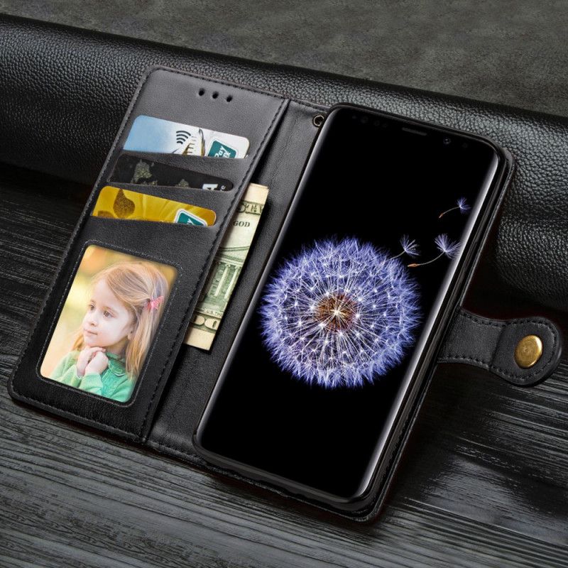 Housse Samsung Galaxy S9 Simili Cuir Et Fermoir Vintage