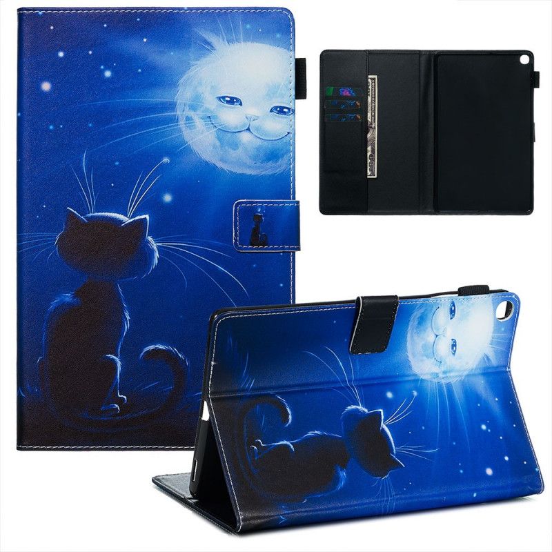 Housse Samsung Galaxy Tab A 10.1 (2019) Chat Au Clair De Lune