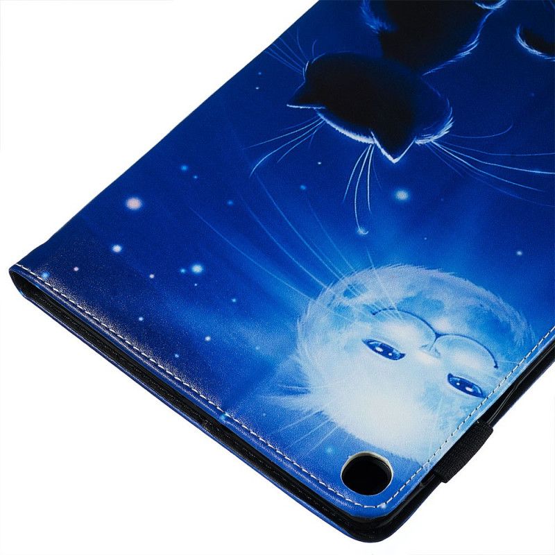 Housse Samsung Galaxy Tab A 10.1 (2019) Chat Au Clair De Lune