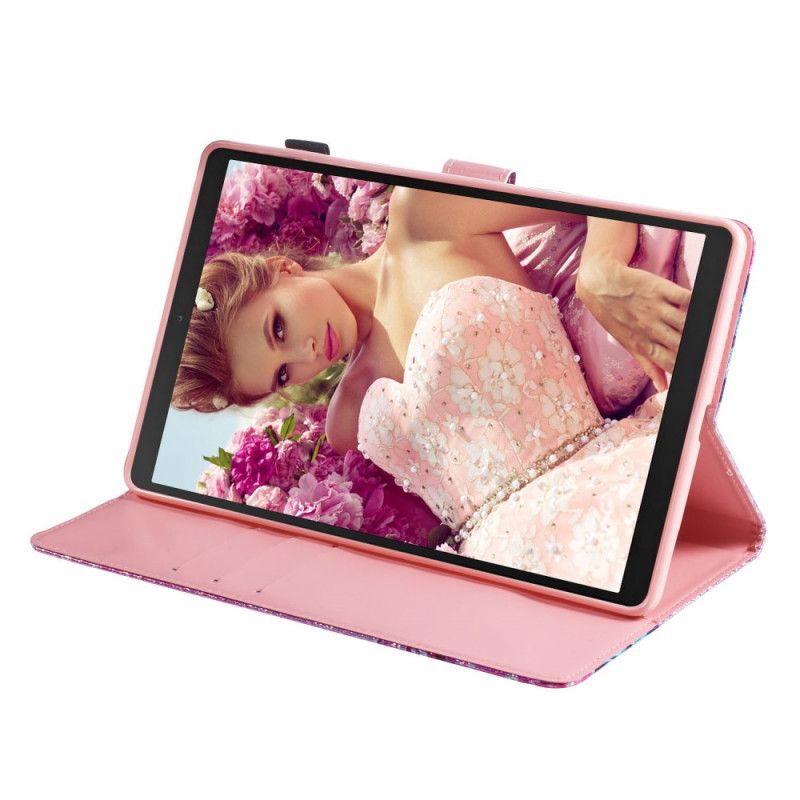 Housse Samsung Galaxy Tab A 10.1 (2019) Papillons Paillettes