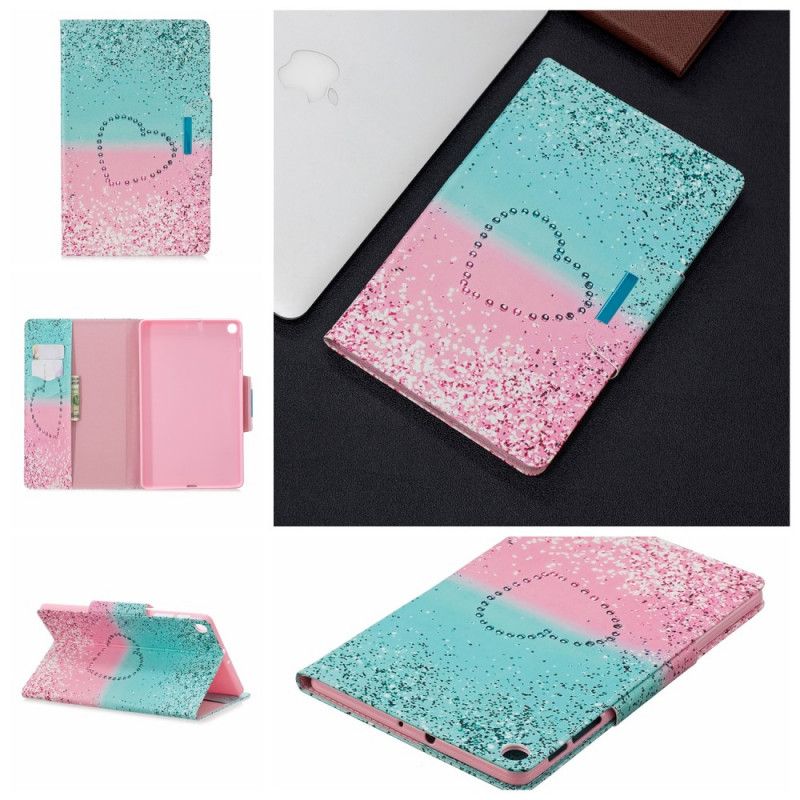 Housse Samsung Galaxy Tab A 101.1 (2019) Coeur Paillette Femoir Design