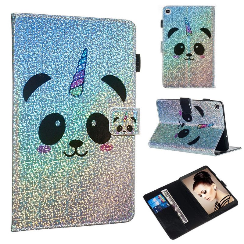 Housse Samsung Galaxy Tab A 8" (2019) Panda Paillettes