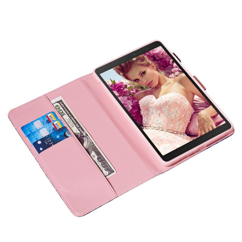 Housse Samsung Galaxy Tab A 8" (2019) Papillons Paillettes