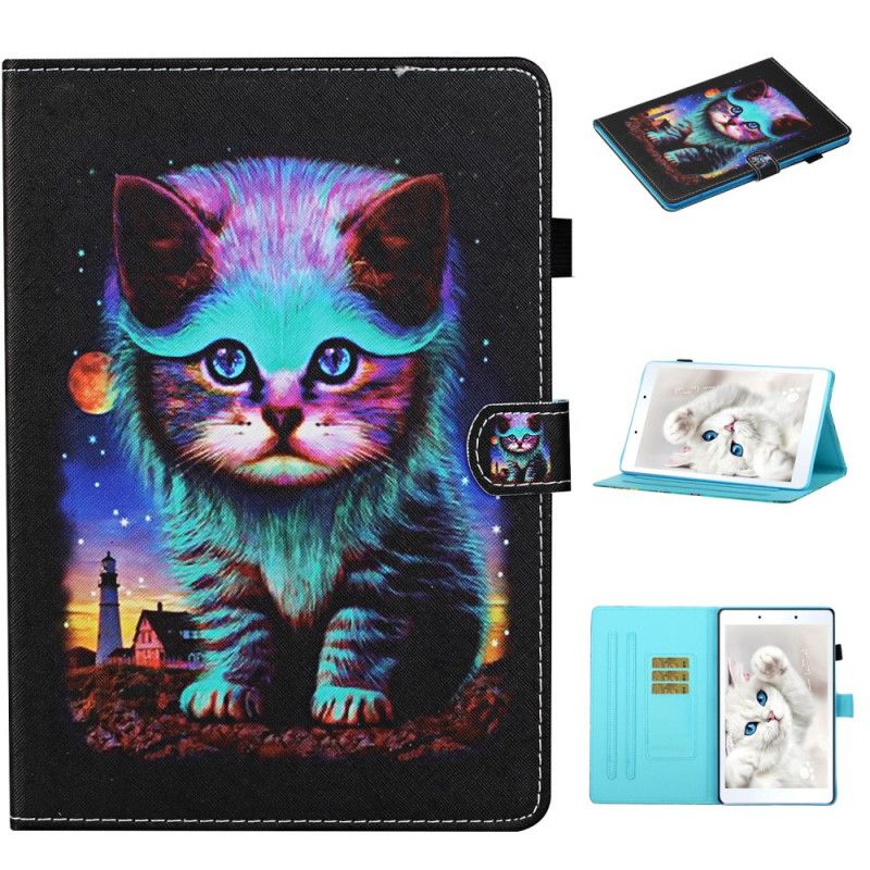 Housse Samsung Galaxy Tab A 8.0 (2019) Chat Nocturne