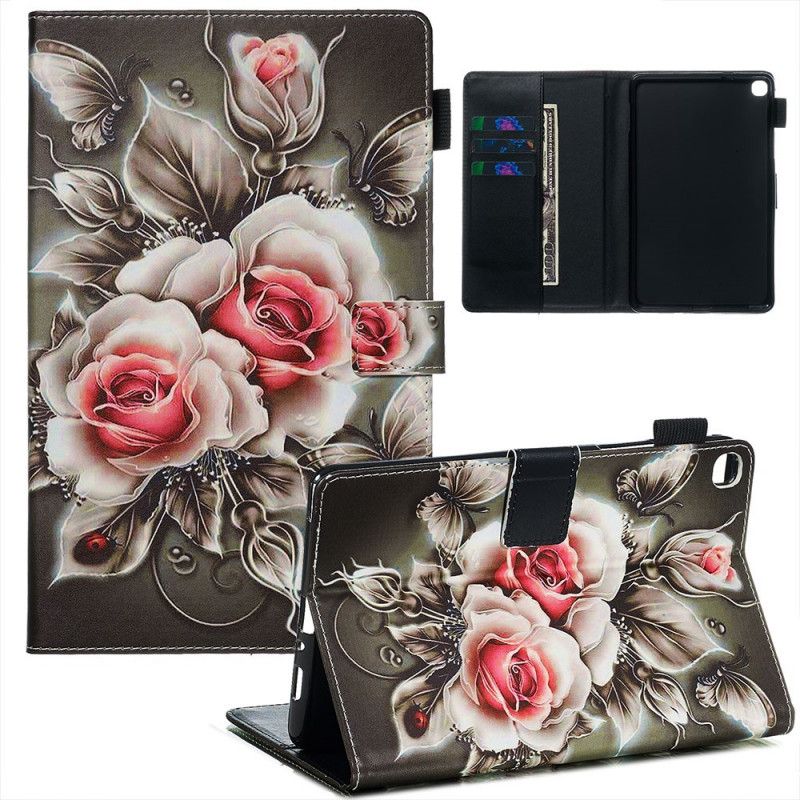 Housse Samsung Galaxy Tab A 8.0 (2019) Fleurs Obscures