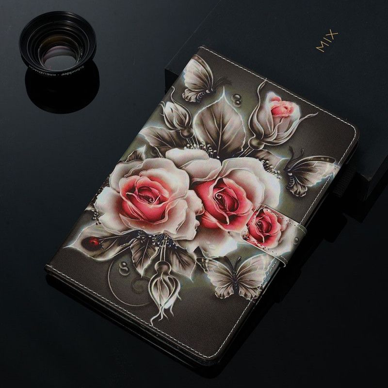Housse Samsung Galaxy Tab A 8.0 (2019) Fleurs Obscures