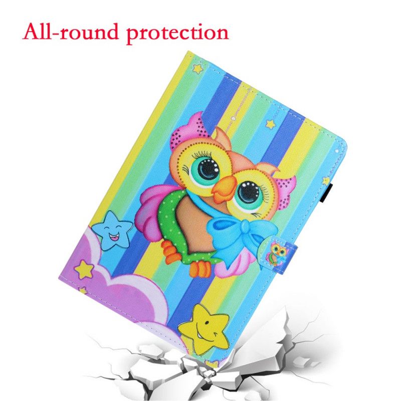 Housse Samsung Galaxy Tab A 8.0 (2019) Hibou Multicolore