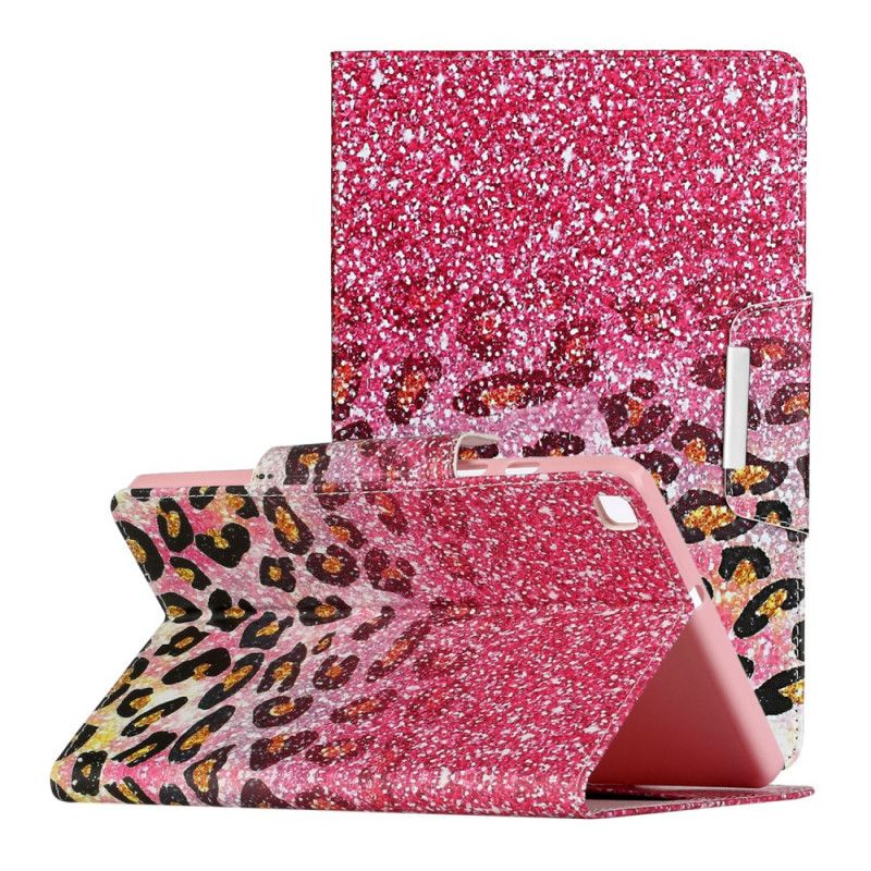 Housse Samsung Galaxy Tab A 8.0 (2019) Motif Guépard Brillant