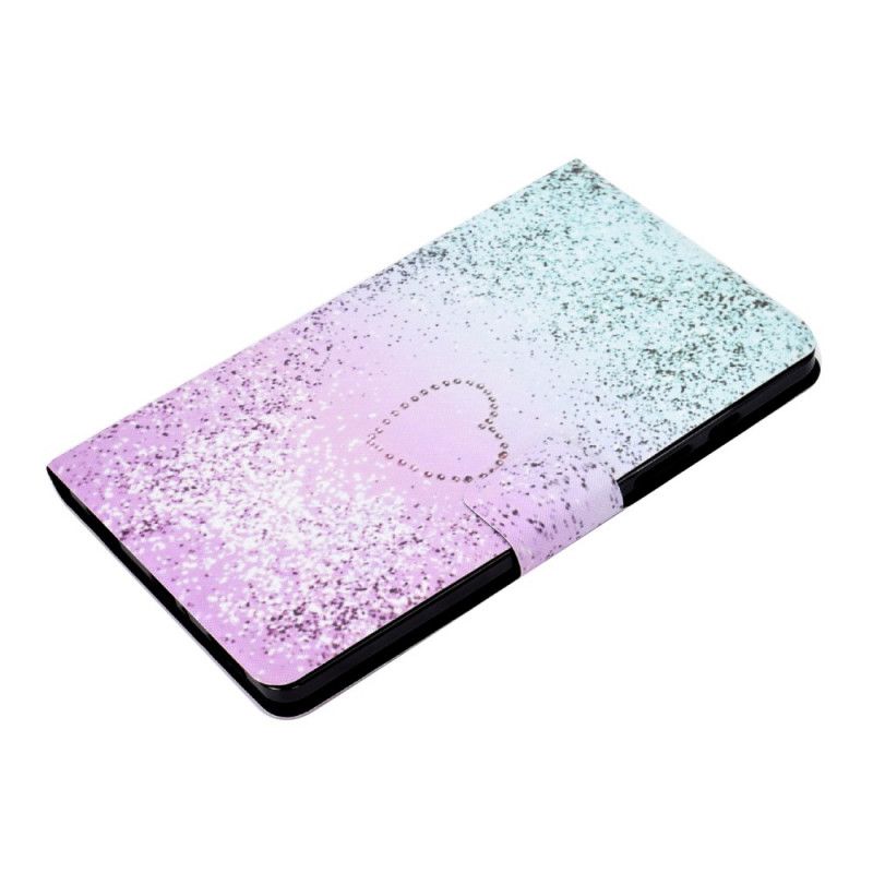 Housse Samsung Galaxy Tab A 8.0 (2019) Paillette Coeur