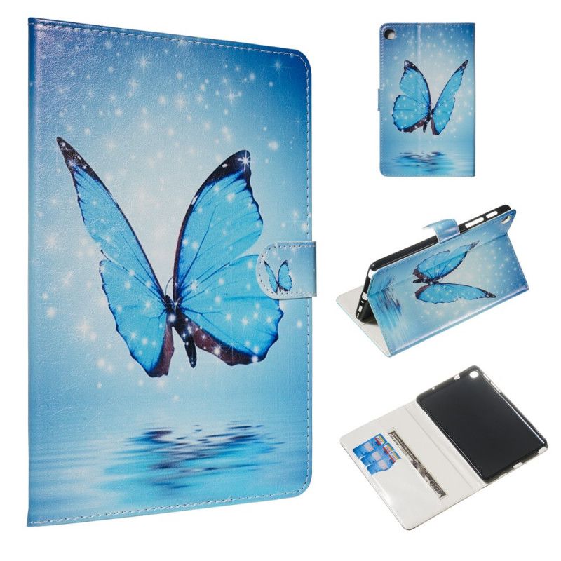 Housse Samsung Galaxy Tab A 8.0 (2019) Papillon Bleu