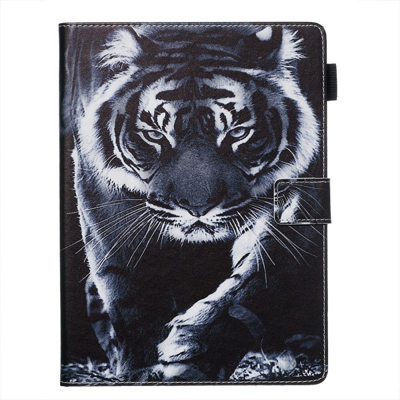 Housse Samsung Galaxy Tab A 8.0 (2019) Tigre Noir Et Blanc