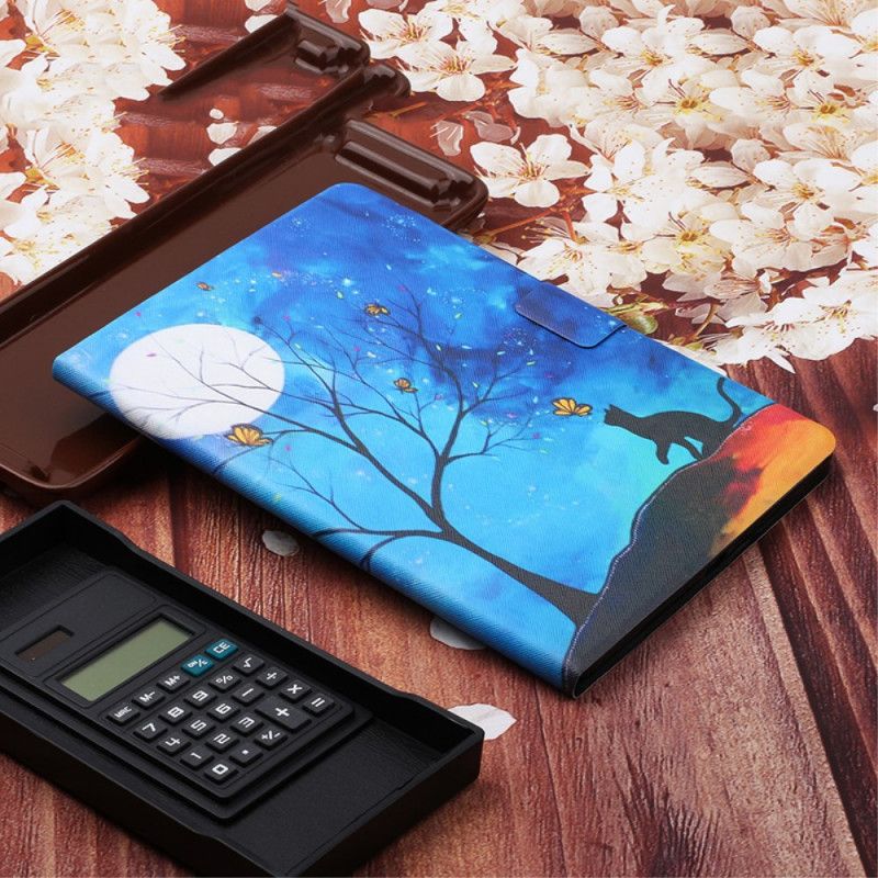 Étui Housse Samsung Galaxy Tab A7 (2020) Arbre À La Lune Et Au Soleil