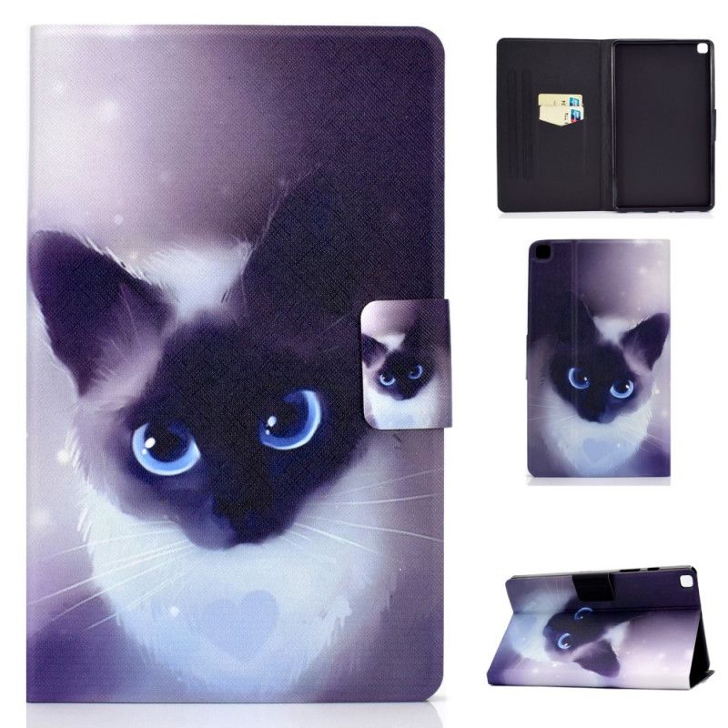 Housse Samsung Galaxy Tab A7 (2020) Chat Yeux Bleus