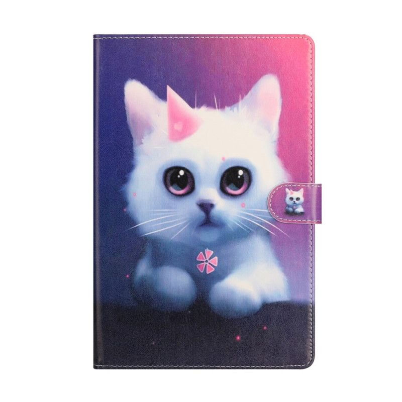 Housse Samsung Galaxy Tab A7 (2020) Chaton Blanc