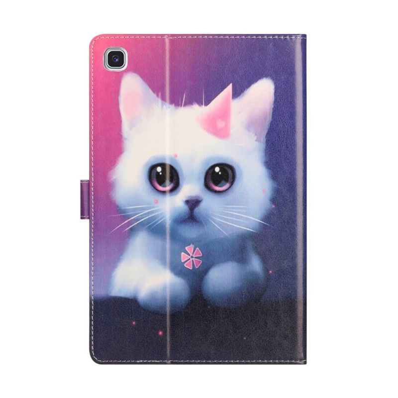 Housse Samsung Galaxy Tab A7 (2020) Chaton Blanc