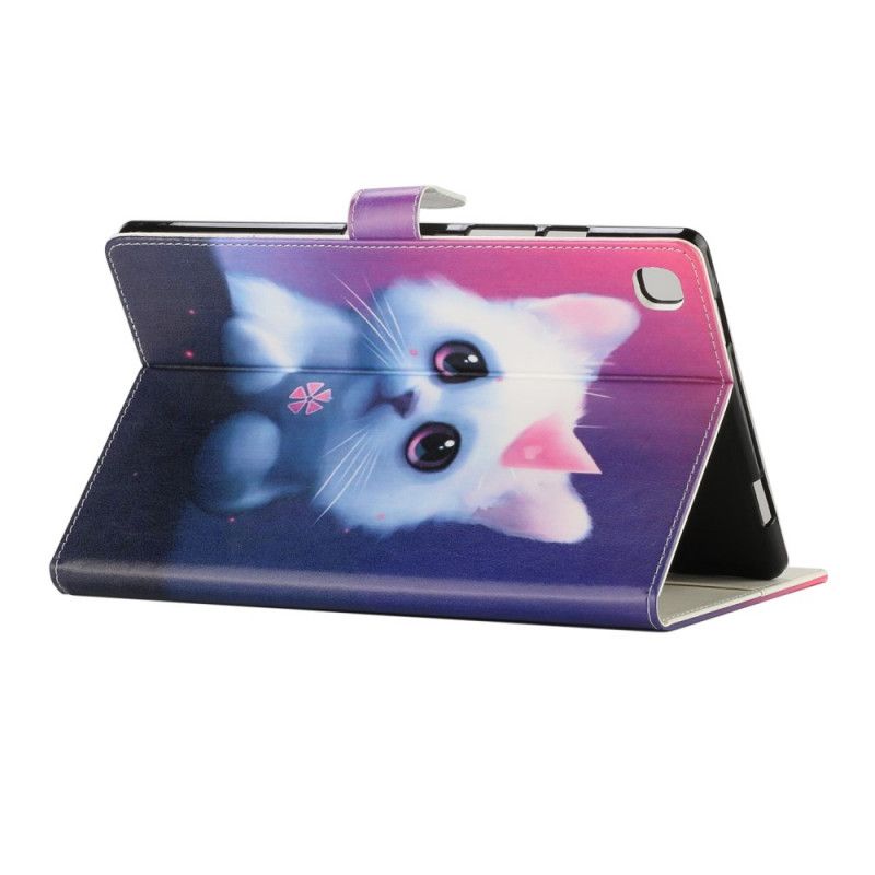 Housse Samsung Galaxy Tab A7 (2020) Chaton Blanc