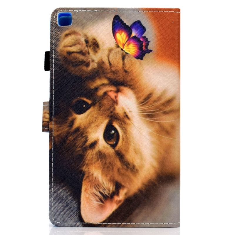 Housse Samsung Galaxy Tab A7 (2020) Mon Chaton Et Papillon