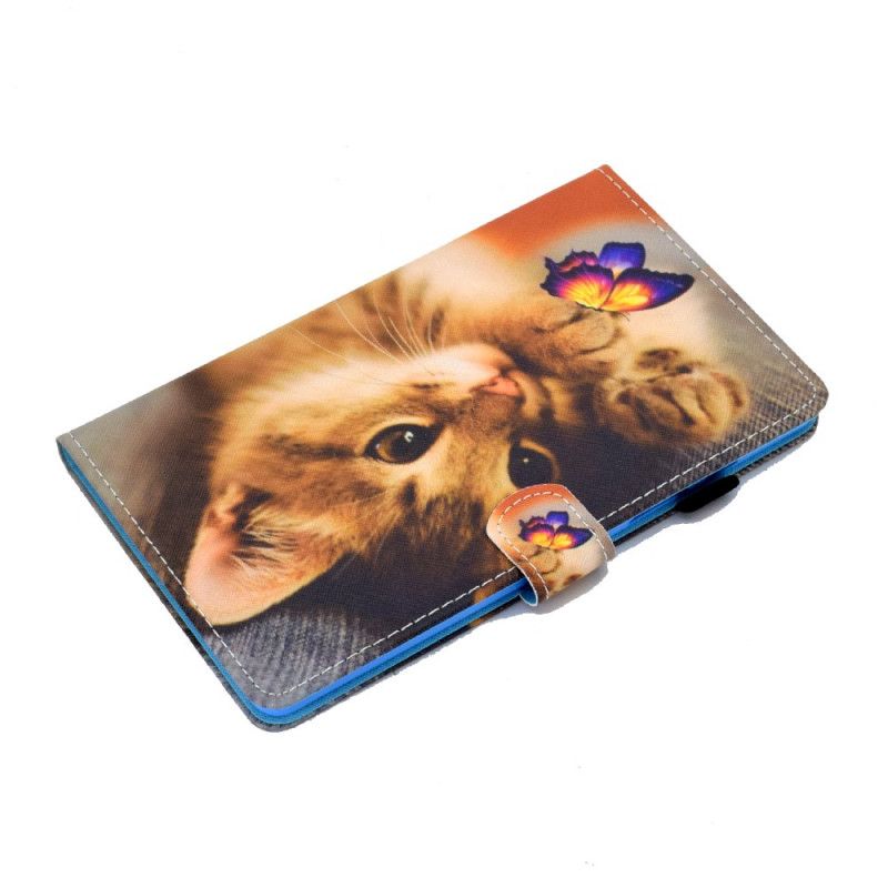 Housse Samsung Galaxy Tab A7 (2020) Mon Chaton Et Papillon