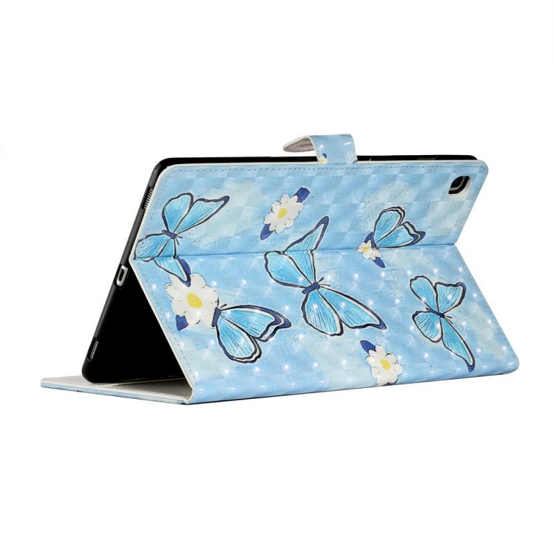 Housse Samsung Galaxy Tab A7 (2020) Papillons Bleus