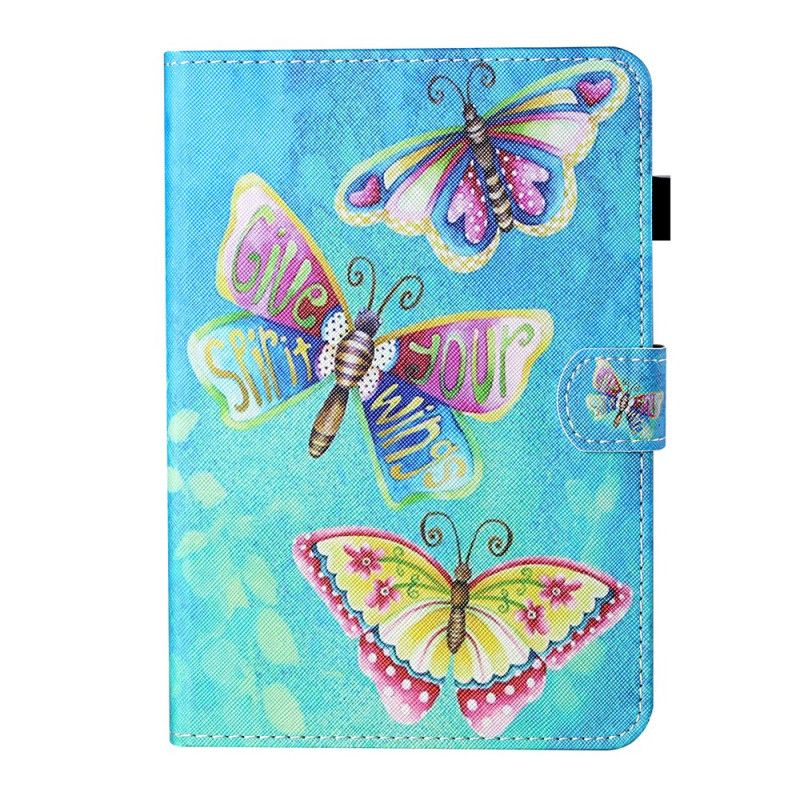 Housse Samsung Galaxy Tab A7 (2020) Papillons Multicolores