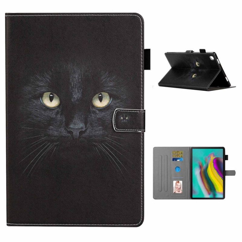 Étui Housse Samsung Galaxy Tab A7 (2020) Yeux De Chat Noir