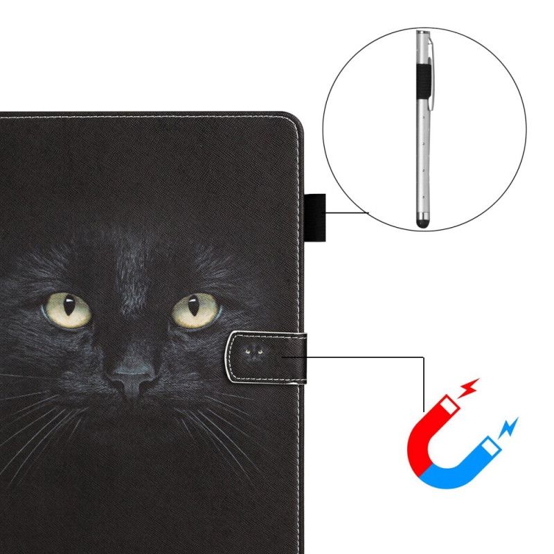 Étui Housse Samsung Galaxy Tab A7 (2020) Yeux De Chat Noir