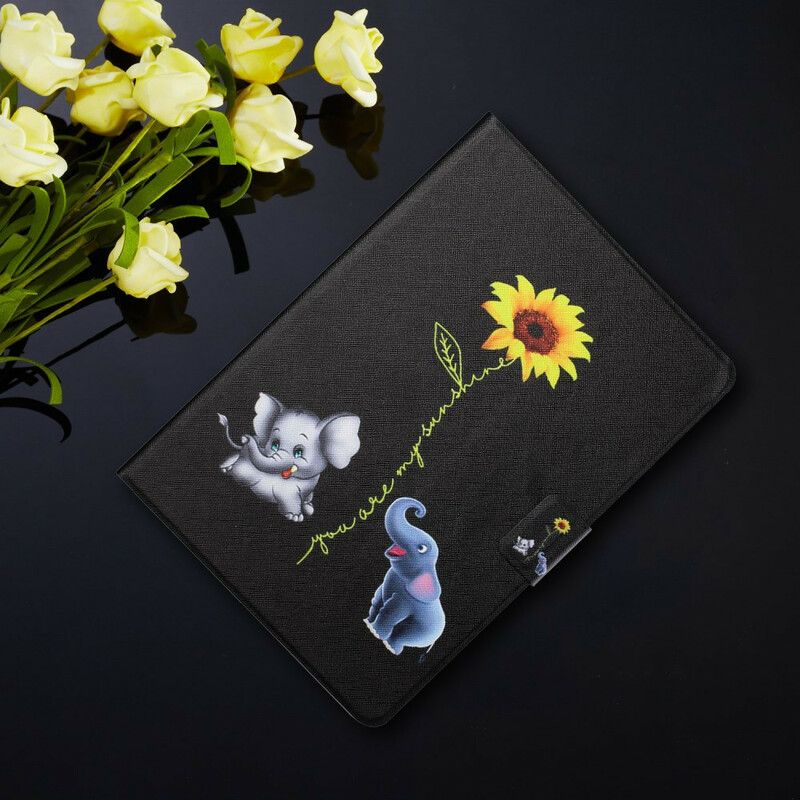 Housse Samsung Galaxy Tab A7 Lite Éléphants Tournesol