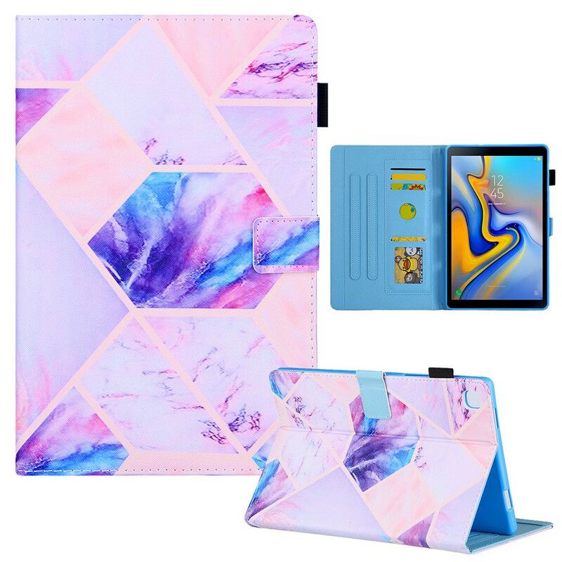 Housse Samsung Galaxy Tab A7 Lite Marbre Géométrie Design