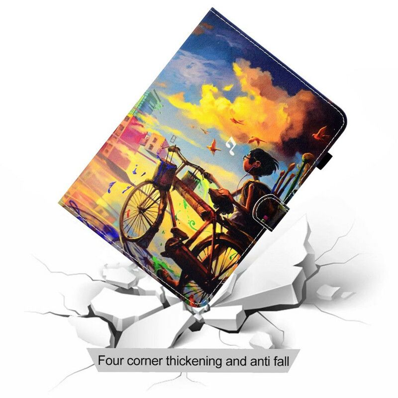 Housse Samsung Galaxy Tab A7 Lite Vélo Art